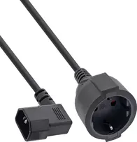 InLine® tinklo adapterio laidas IEC C14 į Schuko lizdą, 2 m, juodas
