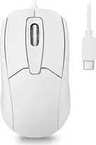 Perixx PERIMICE-209 C W laidas USB-C optinė pelė, 1000 DPI, 3 mygtukai, slinkties ratukas, ambidekstrinė, balta