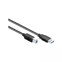 GoodConnections USB 3.0 kabelis Type-A male to Type-B male, 1,8 m, juodas, SuperSpeed 5Gbps, nikeliuoti jungtys, dvigubai ekranuotas 2710-S02