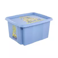 keeeper dėžė su dangčiu 24L Karolina “Minions Happiness” 42,5x35,5x22,5cm šviesiai mėlyna