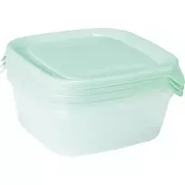 CURVER Fresh & Go maisto indų rinkinys, 3 vnt., po 0,8 L, žalias, hermetiški, tinka mikrobangų krosnelei ir indaplovei