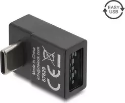Delock USB 2.0 USB Type-C male to Easy USB Type-A female kampinis adapteris, juodas