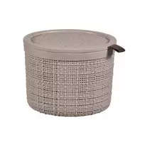 CURVER pintinė su dangteliu Jute apvali 2L Ø17x13cm smėlio spalvos