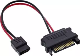 InLine® SATA maitinimo adapterio kabelis, SATA female į SlimSATA male, 0,15 m