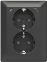 ABB Safety+ USB dvigubas lizdas su 2x USB-C, 15W, įleidžiamas, poliarinė balta 2TKA00006192