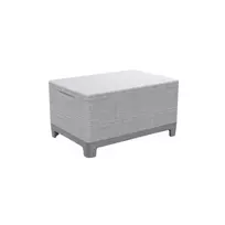 Keter Scandi Storage Table sodo stalas / daiktadėžė šviesiai pilka / tamsiai plieno pilka