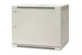 EMITER EM/AP6409-B 19 colių 9U sieninis tinklo spintelė, 600x450x500 mm, rakinamos plieninės durelės, juoda