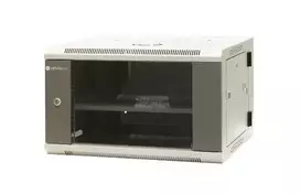 EMITER EM/AH6506 19 inch 6U sieninis tinklo spintelė, grūdinto stiklo durelės, 600×550×370 mm, juoda