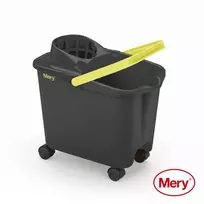 MERY Bucket 14L su užmaunamais ratukais, pilka