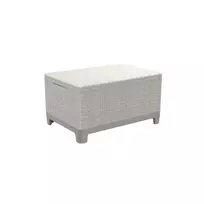 KETER Scandi Storage Table sodo staliukas / daiktadėžė, 30 l, pebble grey / light beige