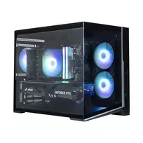 Zalman D30 juodas mATX Mini Tower kompiuterio korpusas su 3x 120mm ARGB ventiliatoriais ir grūdinto stiklo šonine plokšte