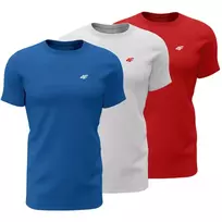 Vyrų marškinėliai 4F M4482 3 vienetų rinkinys mėlyni, balti, raudoni 4FWSS26TTSHM4482 90S XL