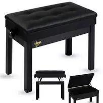 V-TONE PB2 BK pianino kėdė – juoda, ekologinės odos sėdynė