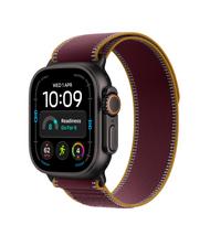 Išmanusis laikrodis Apple Watch Ultra 4 GPS + Cellular 49mm MJC44ET/A, black titanium korpusas su burgundy trail loop dirželiu - M/L