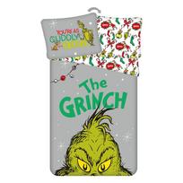 Žalios spalvos/pilkos spalvos iš medvilnės viengulė vaikiška patalynė 200x140 cm Grinch – Jerry Fabrics