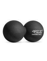 Dvigubas masažo kamuoliukas 4FIZJO DOUBLE BALL 13,5 cm, kietas, juodas