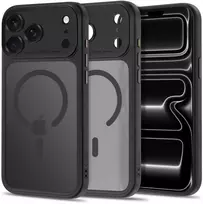 Dėklas TECH-PROTECT MAGPEAK MagSafe CC iPhone 17 Pro Max / 18 Pro Max MATINIS juodos spalvos