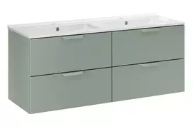 Pakabinamas vonios baldų komplektas Aster Green, 120 cm, žalia