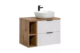 Pakabinamas vonios baldų komplektas Adel White, 80 cm, balta