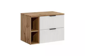 Pakabinamas vonios baldų komplektas Adel White, 80 cm, balta