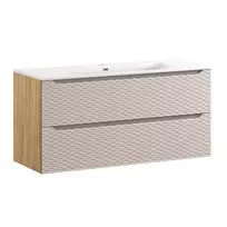 Pakabinama vonios spintelė su praustuvu Ocean Beige, 120 cm, smėlinė
