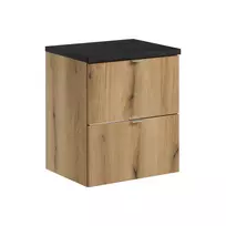 Pakabinama vonios spintelė su stalviršiu Nova Oak, 50 cm, smėlinė