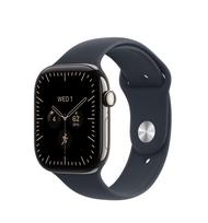 Išmanusis laikrodis Apple Watch Series 12 GPS + Cellular 42mm MJGG4ET/A, natural titanium korpusas su navy blue sport dirželiu - M/L
