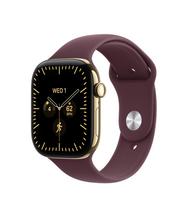 Išmanusis laikrodis Apple Watch Series 12 GPS + Cellular 42mm MJGK4ET/A, radiant gold titanium korpusas su burgundy sport dirželiu - M/L