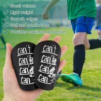 2 poros futbolo blauzdų apsaugų, mini blauzdų apsaugos, can't can, smūgiams atsparios kojų apsaugos nuo susidūrimo, kojų apsaugos suaugusiems, vaikams ir paaugliams, futbolo dovanos berniukams, juoda + balta