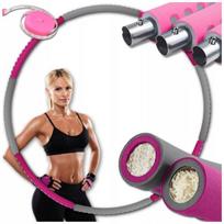 Focus Sport Hula Hoop su masažiniais iškilimais, liekninantis, su svoriu, premium, fitneso, sulankstomas