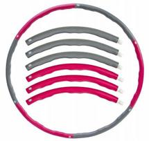 Hula Hoop 100cm su svoriu 1.2kg, liekninantis, sulankstomas, rožinis