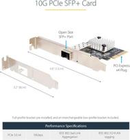 Startech.com 10gbe Pci Express Sfp+ tinklo plokštė - šviesolaidinė tinklo plokštė su Sfp+ prievadu - atviras Sfp+ skirtas Msa atitinkantiems šviesolaidiniams / variniams moduliams / tiesioginio prijungimo kabeliui - 10gbit šviesolaidinė Pcie