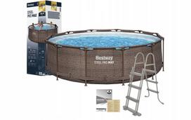 Karkasinis baseinas 366x100 Steel Pro Max Rattan Bestway 16609 + kopėčios