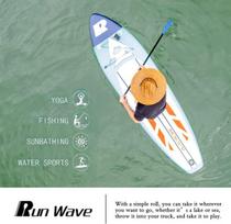 Runwave pripučiama irklentė su neslystančiu paviršiumi ir aukščiausios kokybės Sup priedais, plačia lenta, žemais šoniniais pelekais, skirta bangų valdymui, paaugliams, suaugusiems, pradedantiesiems