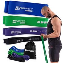 Hop-sport 4 pasipriešinimo gumų rinkinys 12-80 kg power band treniruočių ir tempimo juostos