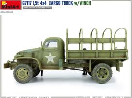 Miniart 35389 1:35 Jav transportinis sunkvežimis G7117 su gerve (2) tiksli kopija, modeliavimas, plastikinis rinkinys, rankdarbiai, hobis, klijavimas, modelio rinkinys, surinkimas, nedažytas