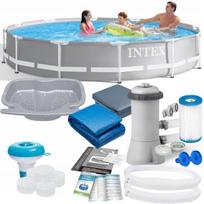 DIDELIS ŠEIMOS BASEINAS SODE SU KARKASU INTEX 366x76 MEGA RINKINYS + DOVANA