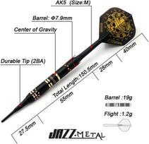 Cuesoul Jazz-metal žalvario smiginio rinkinys su integruotais Ak5 antgaliais
