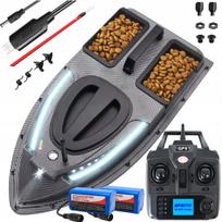 Jaukų laivelis Flytec V900 Gps 500m Led 2kg dvigubas variklis 10km/h 12000mah 2x akum.