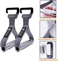J Bryant Fitness Resistance Band tvirta pasipriešinimo juosta su metalinėmis rankenomis, nerūdijančio plieno didelis kabliukas skirtas plačiam prisitraukimui ir pasipriešinimo juostos treniruotėms, namų treniruočių įranga