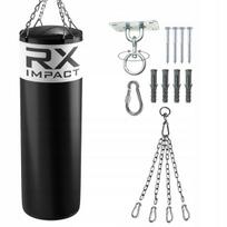 Impact 130 cm 30 kg bokso treniruočių maišas pilnas užpildytas stiprus + laikiklis rx