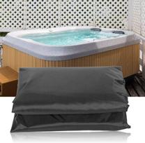 Sūkurinės vonios uždangalas 220 x 220 cm spa uždangalai sūkurinėms vonioms sūkurinės vonios uždangalo apsauga vandeniui atsparus kvadratinis sūkurinės vonios uždangalas pagamintas iš poliesterio skirtas naudoti lauke spa uždangalai uždangalo dangtelis h
