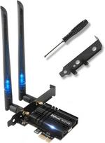 Wlan plokštė Wifi 6e Ax210 Bluetooth 5.3, skirta Pc žaidimams 802.11ax Tri-bands 5400mbit/s 6g/5g/2.4g) 160mhz Pcie Wifi plokštė su Mu-mimo, Ofdma, itin mažu vėlavimu, palaiko Linux Windows 11/10-64-bit