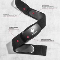 Fitengine širdies ritmo monitorius | Pulso matavimas ištvermės ir kardio treniruotėms | Bluetooth funkcija, skirta Ios ir Android | Dirželis išplečiamas iki 90 cm, juodas, vienas dydis
