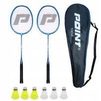 Rinkinys badmintonui POINT 1002 mėlynas + 6 smiginiai mix