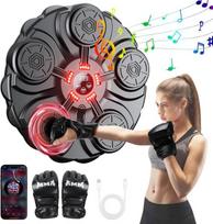 Muzikos bokso treniruoklis suaugusiems - bluetooth muzikos bokso treniruoklis su muzikos dėžėmis ir bokso pirštinėmis - led šviesos elektroninis bokso treniruoklis su 12 greičio režimų ir skaičiavimo režimu