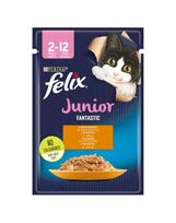 FRISKIES FANTASTIC Junior Vištiena drebučiuose 85 g šlapias maistas kačiukams