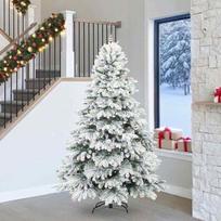 Dirbtinė Kalėdų eglutė su 300 LED Balta 240 cm PE ir PVC