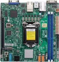 Pagrindinė plokštė Supermicro MBD-X12STL-IF – Mini-ITX, LGA1200, Intel C252, DDR4, Dual Gigabit LAN, IPMI