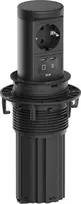 Bachmann ELEVATOR 2 Įtraukiamas Stalo Maitinimo Blokas su 1x Schuko Kištukiniu Lizdu ir 1x USB-C 45W, Kabelis 2,0m, RAL 9005 Juodas